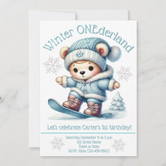 Hiver ONEderland Première Invitation anniversaire