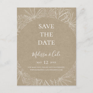 Hiver rustique Carte de sauvegarde de date Kraft