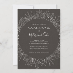 Hiver rustique   Couples de charbon Invitation de 