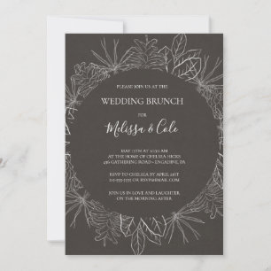 Hiver rustique   Mariage de charbon Invitation Bru