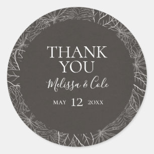 Hiver rustique Sticker Favor Merci charbon