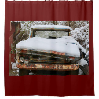 Hiver Rusty Camion Douche rideau