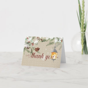 Hiver simple avec Merci Mariage lanterne