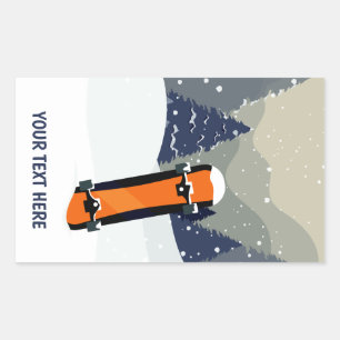 Hiver Snowboard autocollants de texte personnalisé