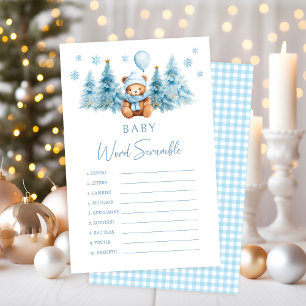 Hiver Teddy Bear Baby shower Word Scramble Jeu