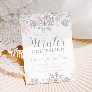 Hiver UN derland anniversaire Invitation