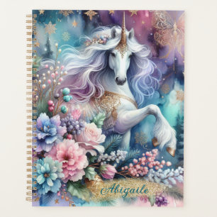 Hiver Unicorne Magique Scène 4 Planificateur