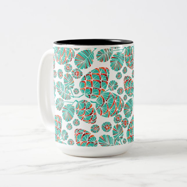 Hiver/Vacances/Noël Pinecone Mug (Devant gauche)