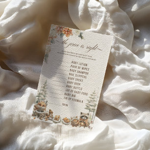 Hiver Woodland Animaux Baby shower Prix est correc