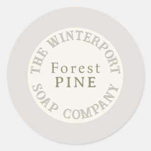 Hiver Woods Pine Bough et Cone Soap Étiquette