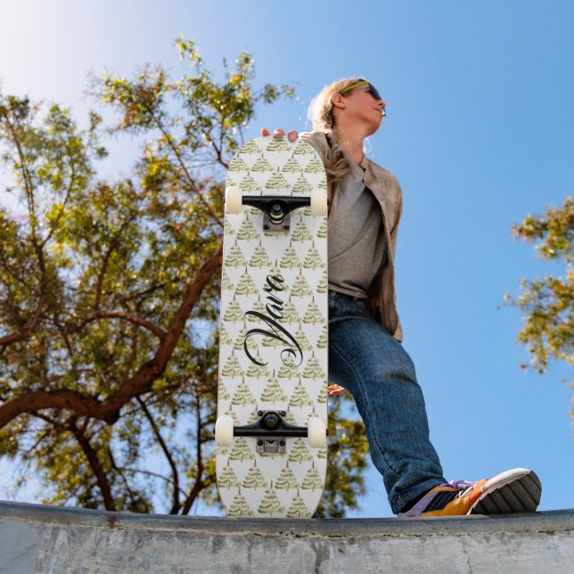 hiver xmas vibes personnaliser Skateboard (Extérieur 1)