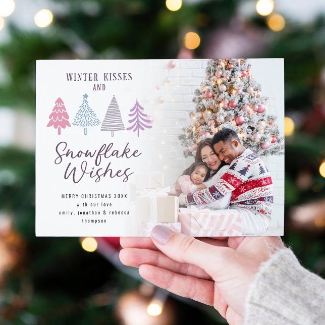 Hivernal Baisers Citation Arbres Photo Joyeux Noël (Créateur téléchargé)