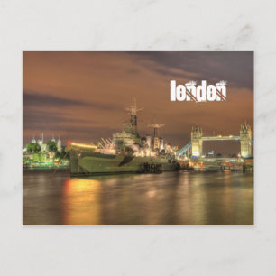 HMS Belfast à Londres Carte postale
