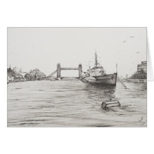 HMS Belfast sur la Tamise Londres.2006