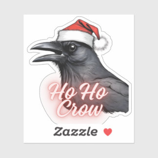 Ho Ho Crow Stickers Crow Christmas