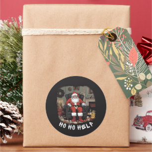HO HO HELP HOARDER PÈRE NOËL autocollant