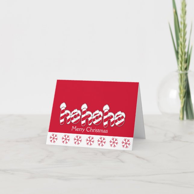 Ho Ho Ho carte de Noël de vacances de sucre de (Devant)