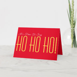 HO ! HO ! HO ! Carte de vœux pliée