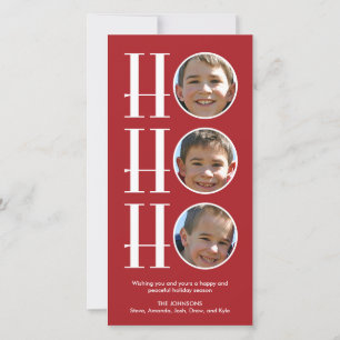 Ho Ho Ho - Carte photo de Noël/Vacances