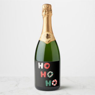 Ho Ho Ho Christmas Sparkling Vin Étiquette