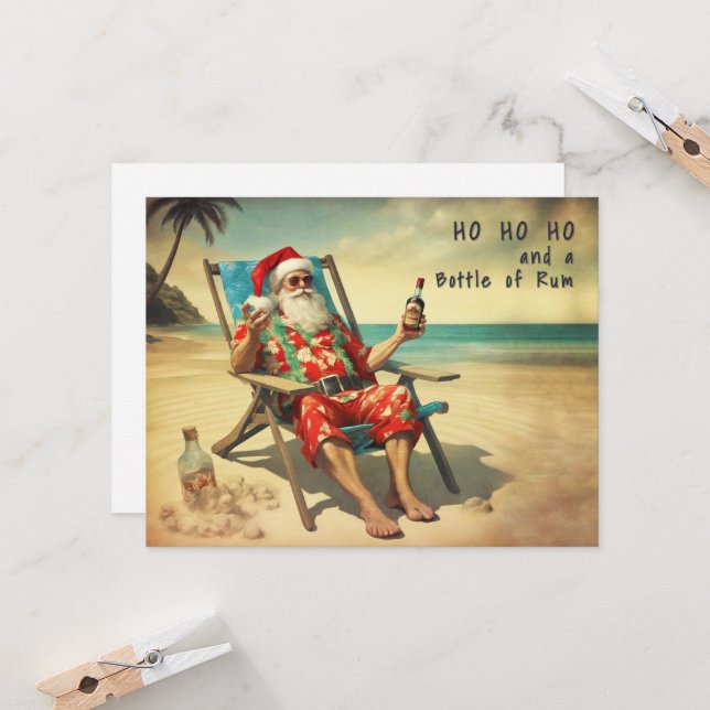 Ho, Ho, Ho et Rhum - Carte (Devant/Arrière en situation)