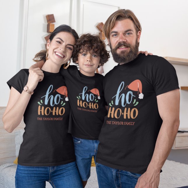 Ho Ho Ho Famille Noël Hommes T-shirt (Créateur téléchargé)