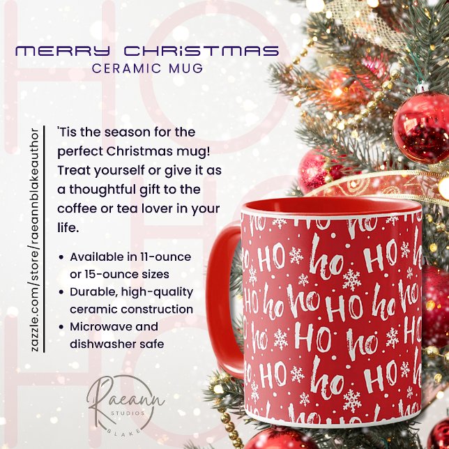 Ho-Ho-Ho Joyeux Noël Mug en Céramique (Créateur téléchargé)