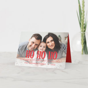 Ho ho ho joyeux Noël photo carte de vacances