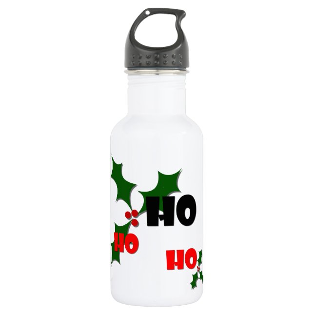 Ho Ho Ho Mistletoe Bouteille d'eau (Devant)
