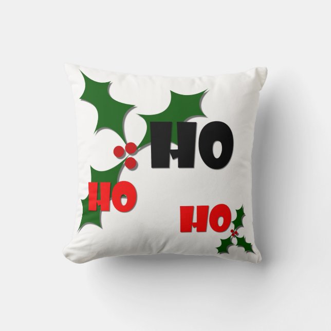 Ho Ho Ho Mistletoe Coussin (Recto)