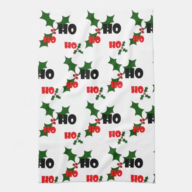Ho Ho Ho Mistletoe Serviette de plat (Vertical)
