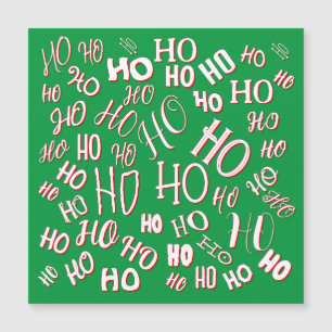 HO HO HO motif de texte de Noël blanc vert rouge