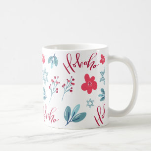 Ho Ho Ho Noël Floral Fêtes Café Mug