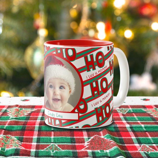 Ho Ho Ho Photo Christmas Mug (Créateur téléchargé)