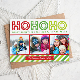 Ho Ho Ho Photo Collage Carte de vacances moderne