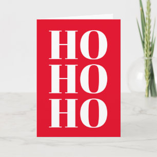 Ho Ho Ho rouge moderne Joyeux Noël carte de voeux