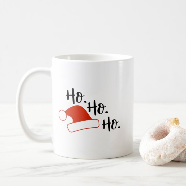 Ho, Ho, Ho tasse de café de Noël de casquette de (Avec donut)
