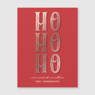 Ho Ho Ho. Typographie de Noël rouge. Père Noël