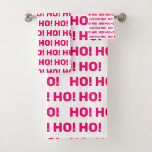 Ho Ho Ho Vacances de Noël rose et blanc
