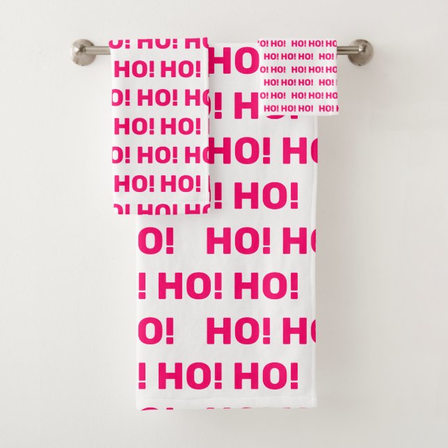 Ho Ho Ho Vacances de Noël rose et blanc (En situation)
