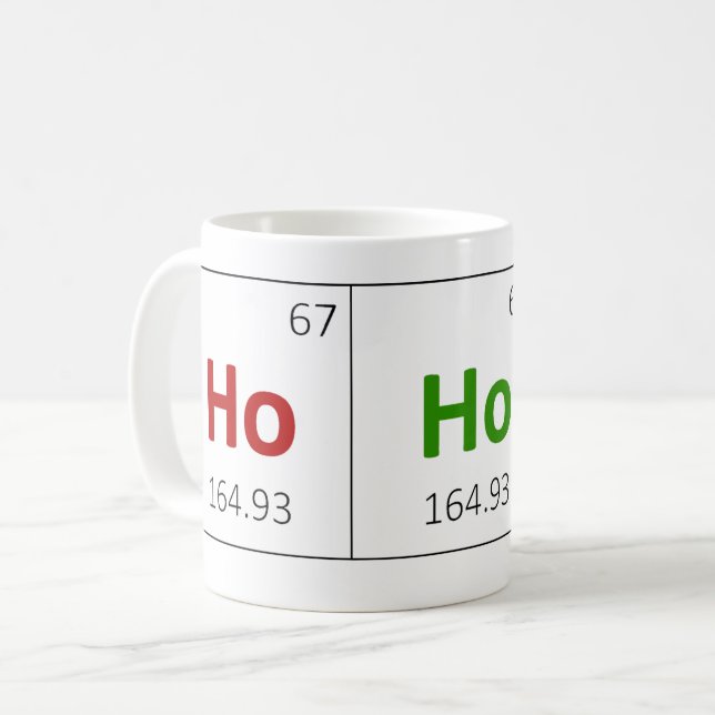 Ho Ho Ho Vacances Périodique Table Mug (Devant gauche)