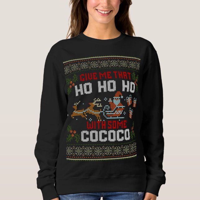 Ho Ho Ho Vilain Design de Sweat de Noël (Devant)