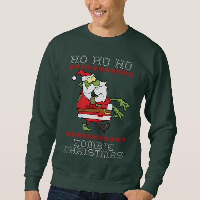 Ho Ho Ho Zombie Noël Vilain Sweatshirt (Devant)