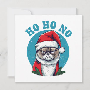 Ho ho non - drôle de chat grumpy santa