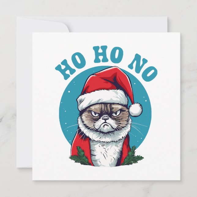 Ho ho non - drôle de chat grumpy santa (Devant)