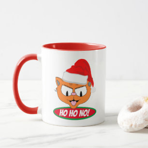 Ho Ho NON ! Tasse de chat de dessin animé anti-fêt