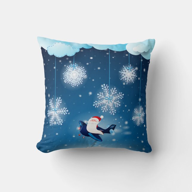 Ho ho ! Père Noël dans l'avion, coussin (Recto)