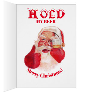 Ho ! Ho ! TENEZ ma bière ! Carte de voeux