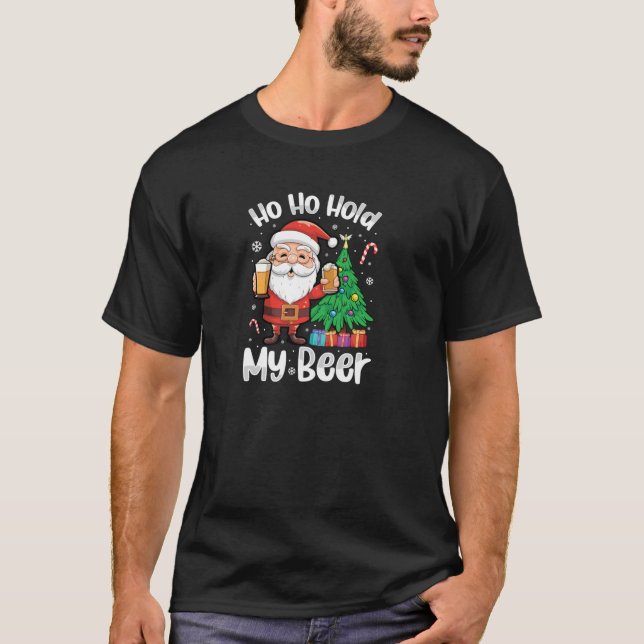 Ho Ho Tenir Père Noël laide Sweat de Noël Hommes F (Devant)
