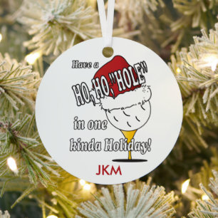Ho, Ho, Trou Dans Un Ornement De Noël